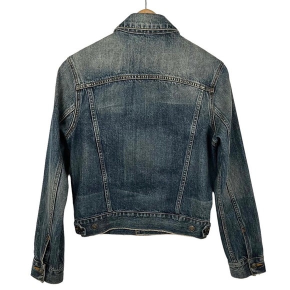 VINCE Denim Trucker Boyfriend Jacket - Picture 3 of 11